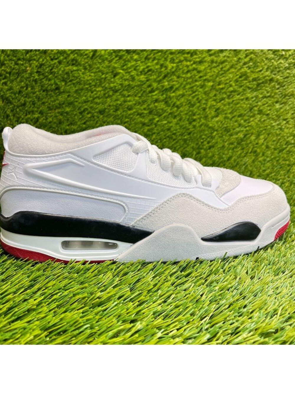 Nike Air Jordan 4 RM Mens Size 8.5 White Red Athletic Basketball‎ Shoes Sneakers